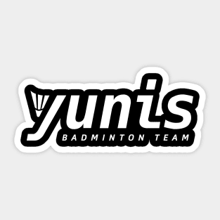 Love All Play: Yunis Badminton Team (monochrome) Sticker